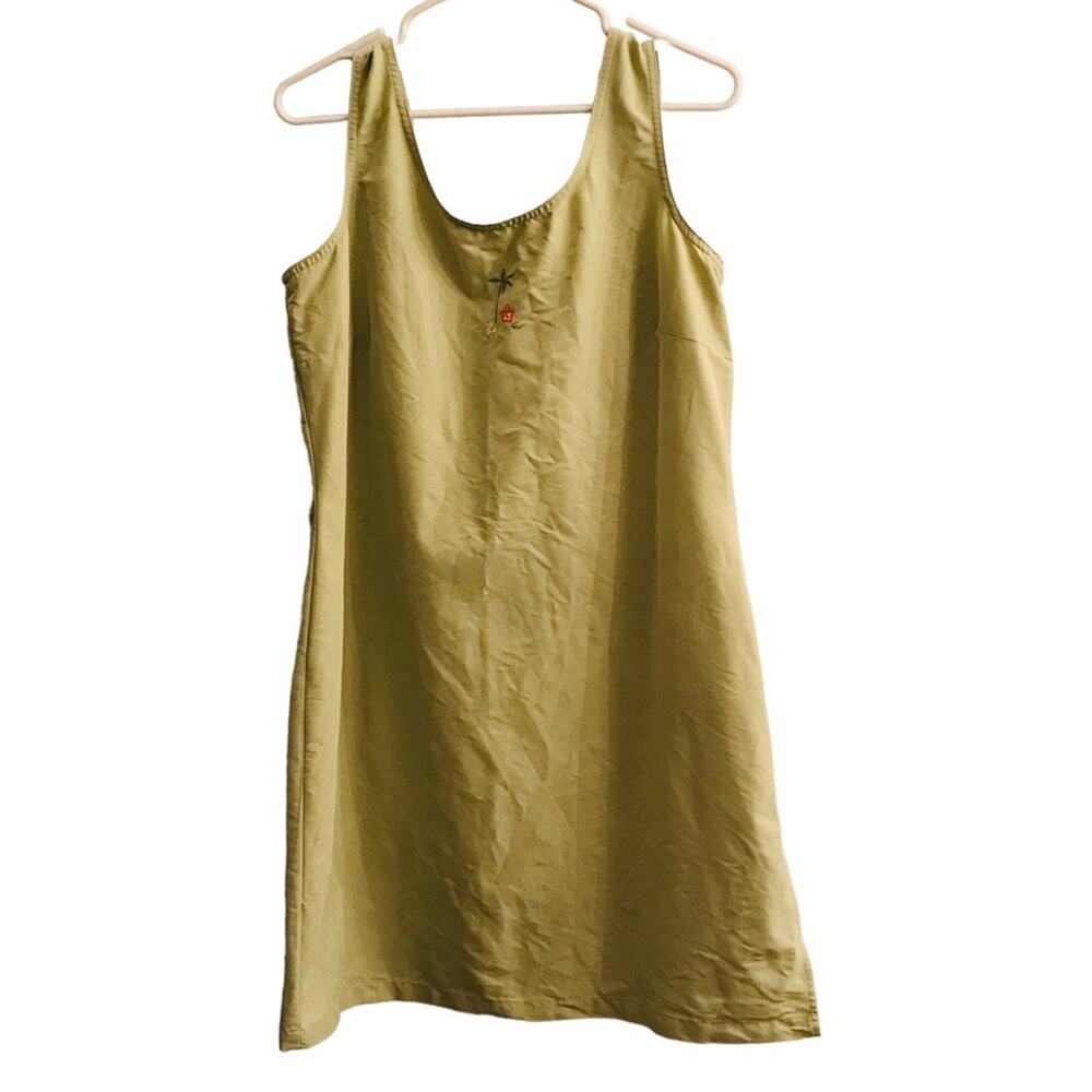 Line Two Palm Tree Sleeveless Dress Size Large